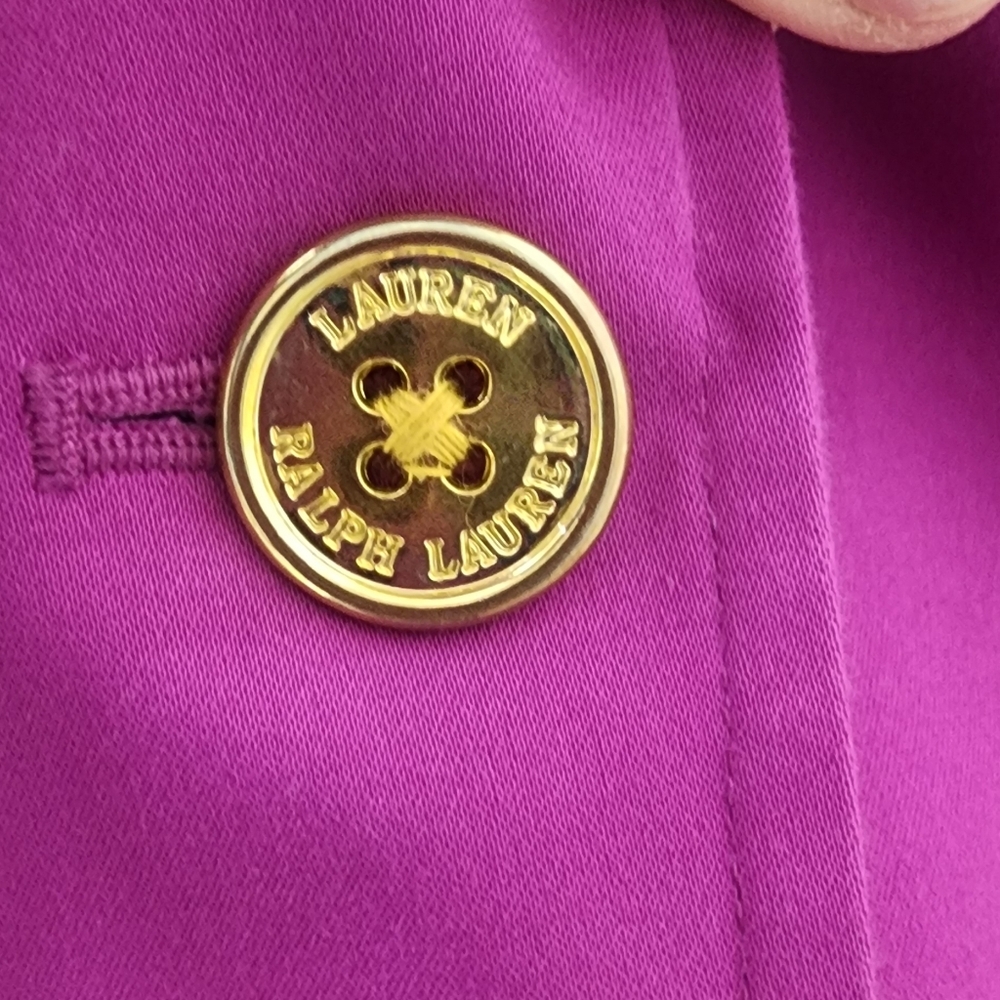 Ralph Lauren Purple Blazer, Size 16, Cotton. - Picture 7 of 10